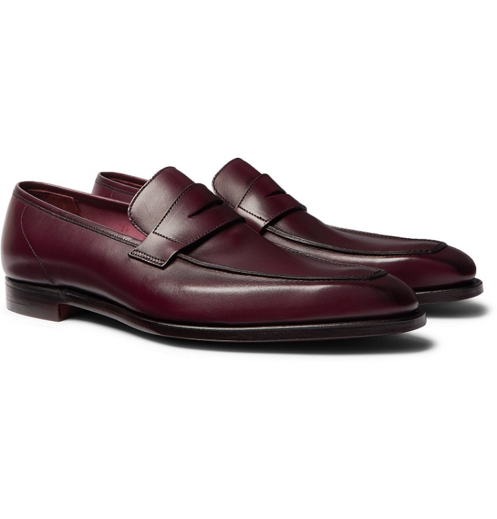 Photo: George Cleverley - George Leather Penny Loafers - Burgundy