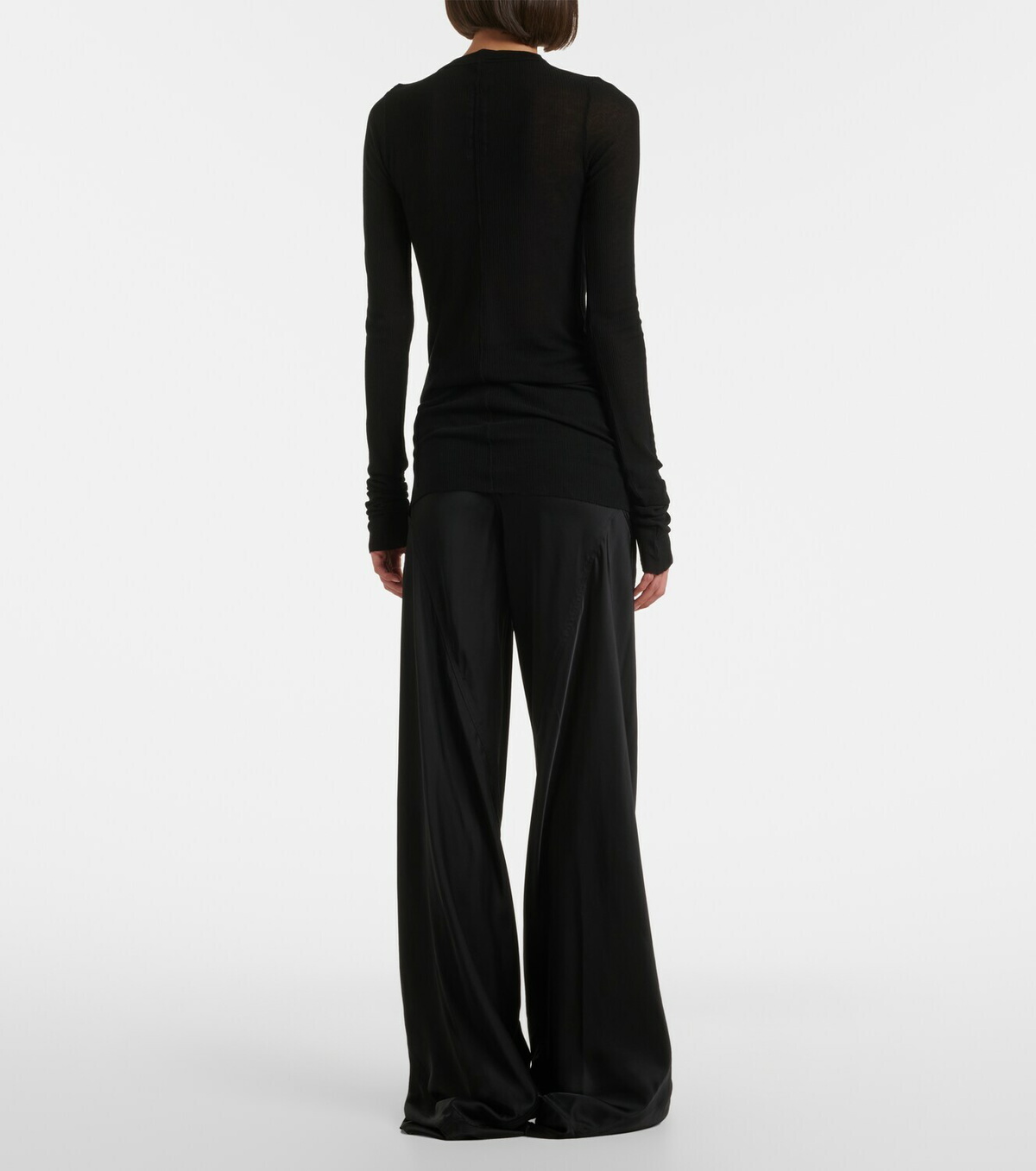 Rick Owens Bias cady crêpe cady wide-leg pants