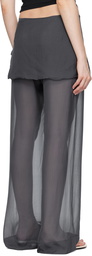 Paloma Wool Navy Silk Archive Trousers