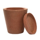 HAY Medium Flowerpot with Saucer in Terracotta