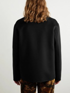 LOEWE - Leather-Trimmed Wool and Cashmere Jacket - Black