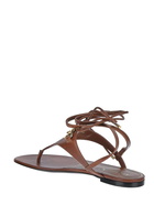 Valentino Garavani Vlogo Chain Calfskin Flat Thong Sandals