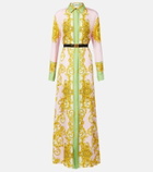 Versace Printed silk twill shirt dress