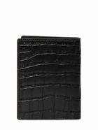 SAINT LAURENT - Ysl Croc Embossed Leather Wallet