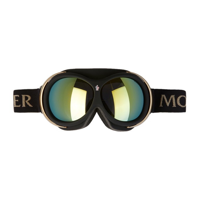 Photo: Moncler Grenoble Black and Gold Mirror Ski Goggles