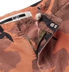 McQ Alexander McQueen - Camouflage-Print Cotton-Canvas Cargo Trousers - Orange