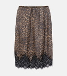 Nili Lotan Thea animal-print silk midi skirt