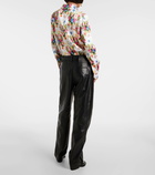 Loewe Leather straight pants
