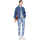 Stella McCartney Blue Stars Skinny Boyfriend Jeans