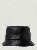 Haley Leather Bucket Hat in Black