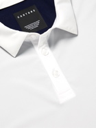 CASTORE - Logo-Print Mesh-Panelled Stretch Tech-Jersey Golf Polo Shirt - White