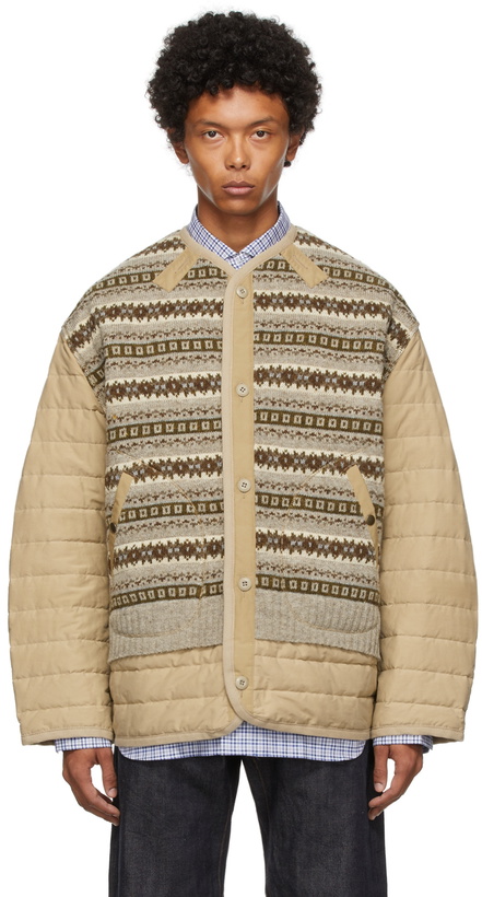 Photo: Junya Watanabe Beige Knit Liner Jacket