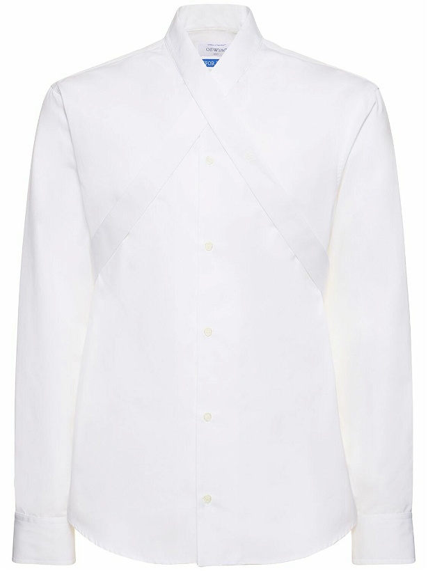 Photo: OFF-WHITE - Ow Embellished Cotton Shirt