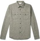 FRAME - Checked Cotton and Linen-Blend Overshirt - Gray