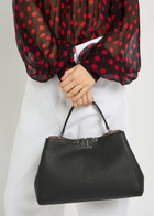 Tory Burch Eleanor T-logo Grained Leather top Handle bag - Black - One Size