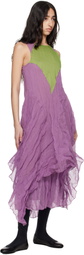 Kiko Kostadinov Purple & Green Shura Sleeveless Maxi Dress