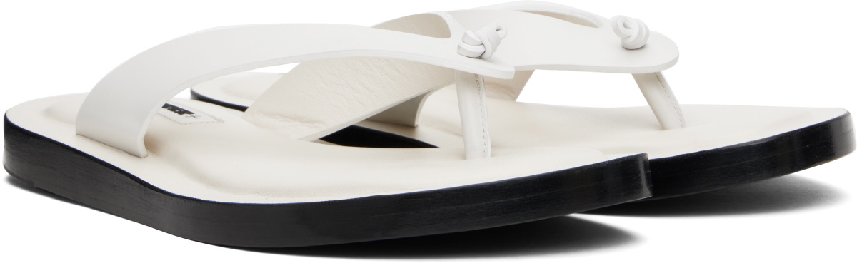 Jil Sander White Thong Sandals