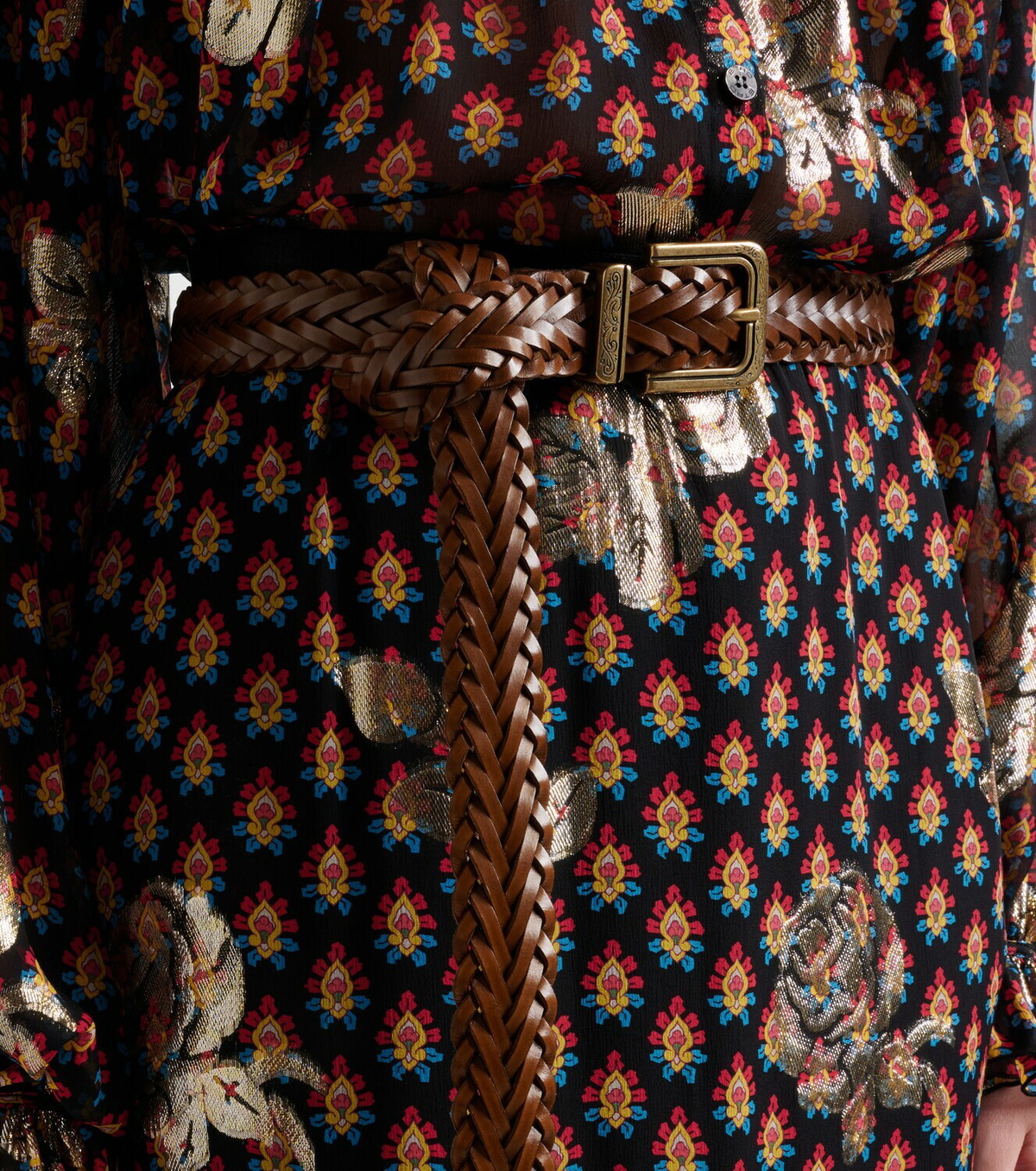Etro Braided leather belt