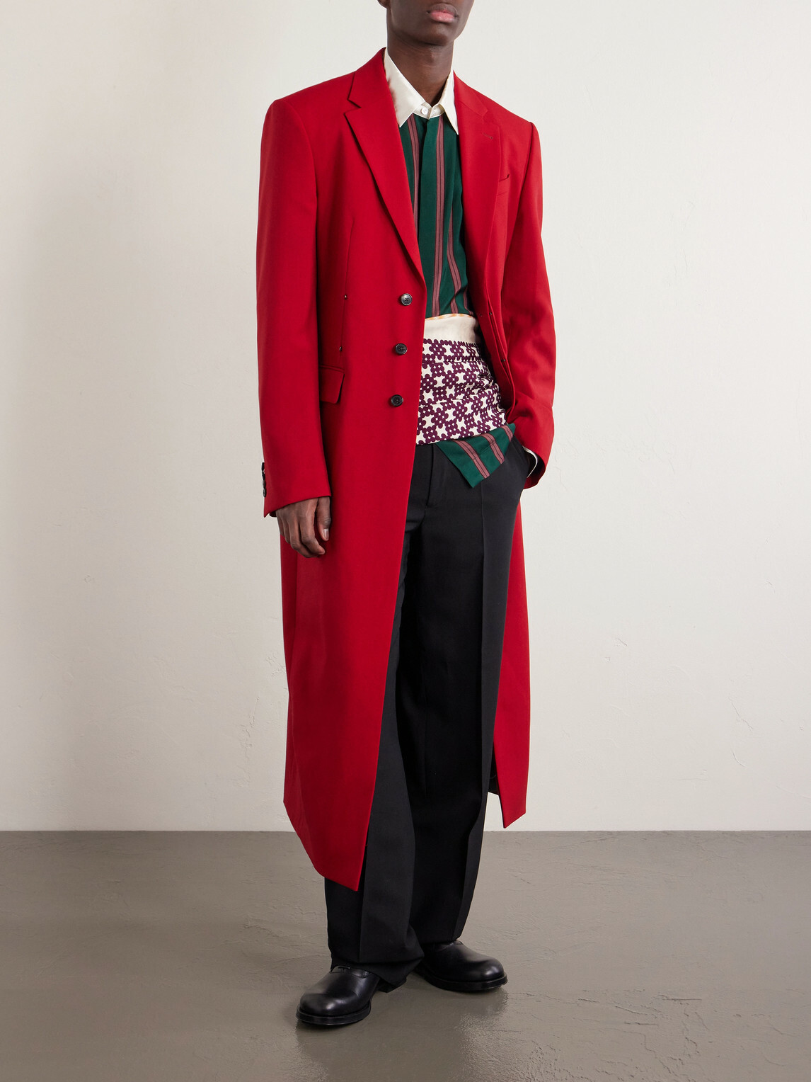 Dries Van Noten - Wool Overcoat - Red