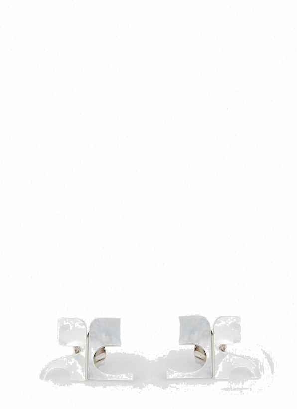 Photo: Courrèges - AC Studs Pearl Earrings in Silver