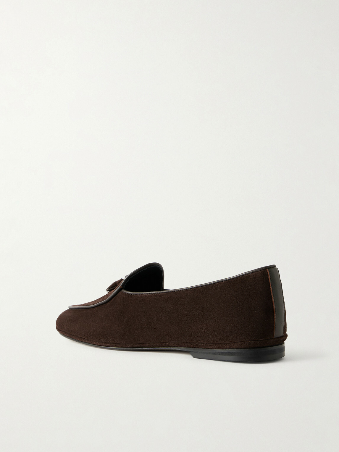 Rubinacci - Marphy Tasselled Leather-Trimmed Suede Loafers - Brown