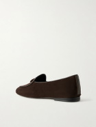 Rubinacci - Marphy Tasselled Leather-Trimmed Suede Loafers - Brown