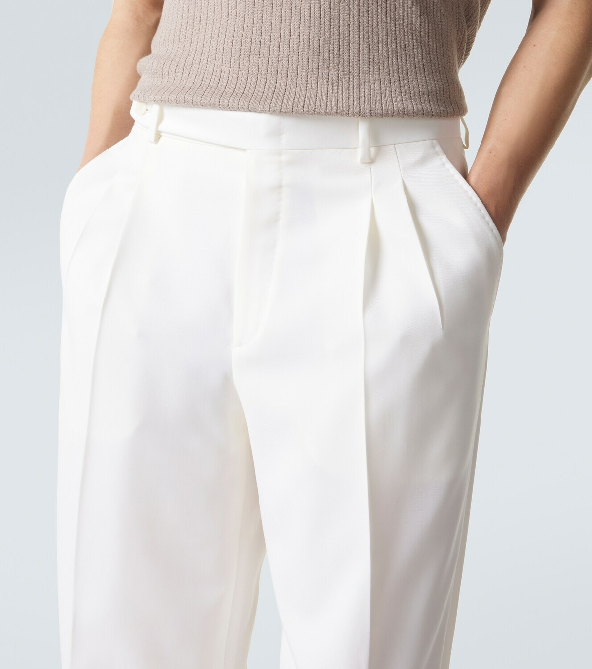 Brioni Elba wool straight pants