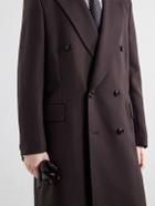 Our Legacy - Extended Whale Double-Breasted Virgin Wool-Twill Coat - Brown