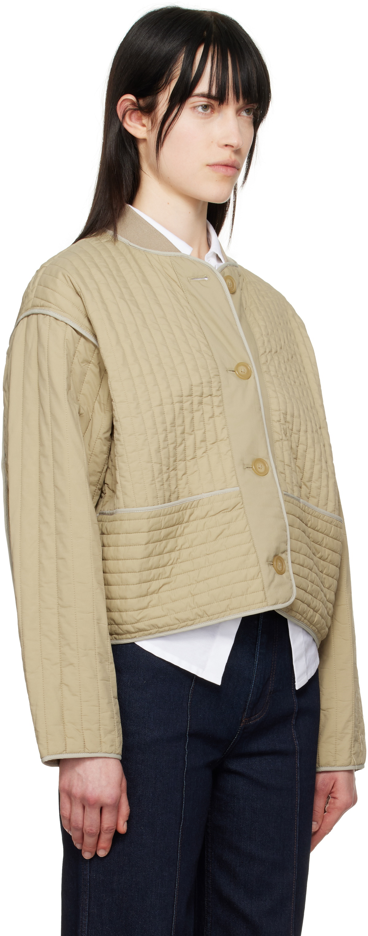ジャケット・アウター everyone random quilted jacket (BEIGE) everyone random quilted jacket (BEIGE)
