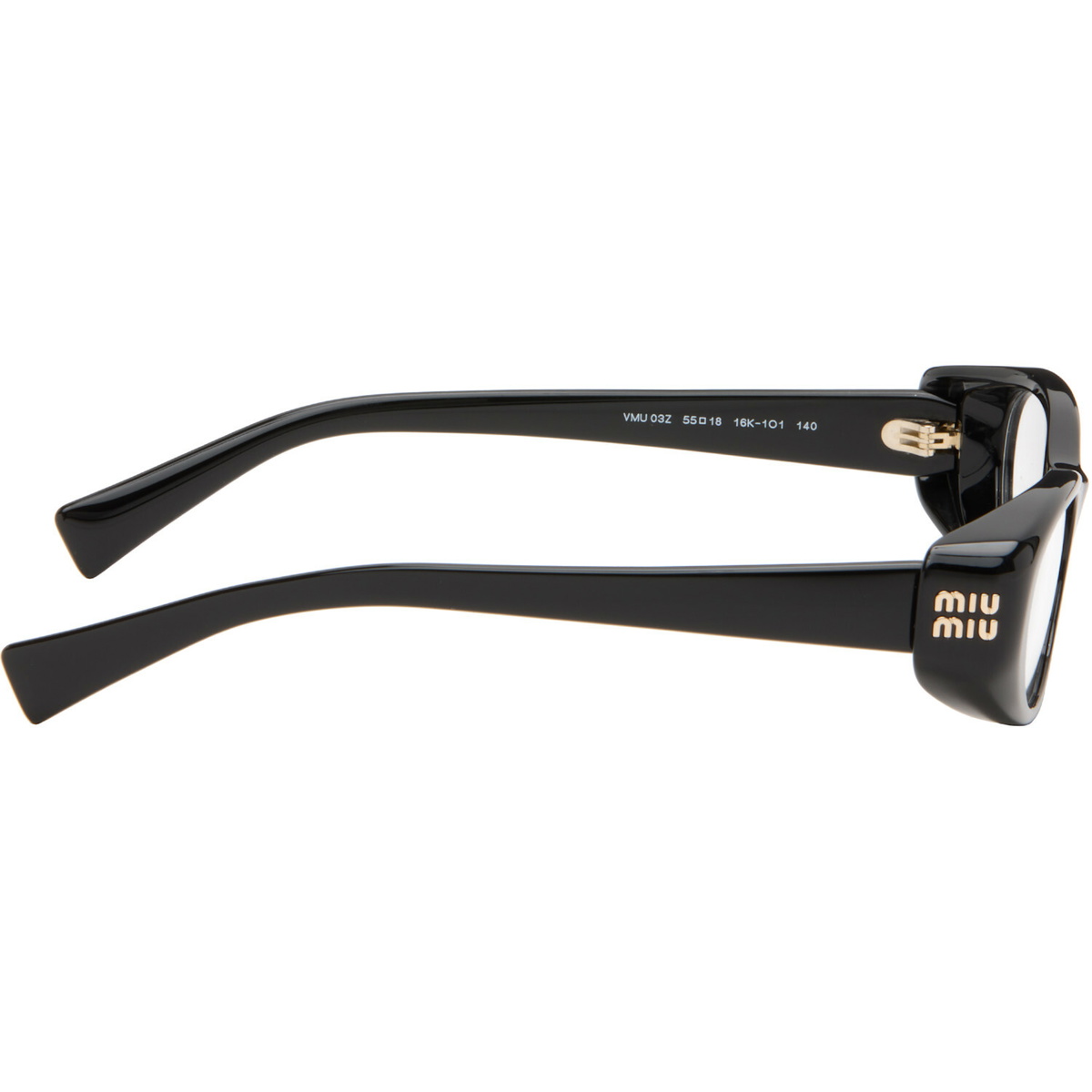 Miu Miu Eyewear Black Oval Glasses