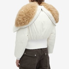 Rick Owens Men's x Moncler Alice Parka Jacket in Milk