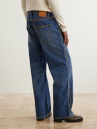 MANAAKI - Tukutuku Straight-Leg Embroidered Organic Jeans - Blue