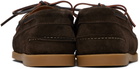 HEREU Brown Saler Nautic Suede Boat Shoes