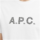 A.P.C. Men's James Paisley Logo T-Shirt in White/Black