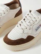 Autry - Medalist Leather-Trimmed Suede Sneakers - White