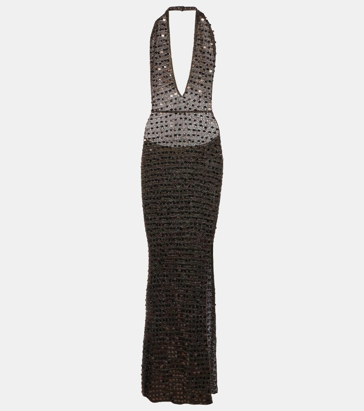 【Aya Muse】カットアウト sequined maxiドレス Morel cutout sequined maxi dress in beige - Aya Muse | Mytheresa