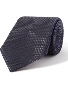 PAUL SMITH - 8cm Pin-Dot Textured Silk-Blend Tie - Blue - one size