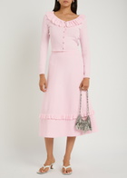 Needle & Thread Pointelle Stretch-knit Cardigan Pink