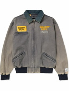 Gallery Dept. - Mechanic Logo-Embellished Corduroy-Trimmed Cotton Bomber Jacket - Blue