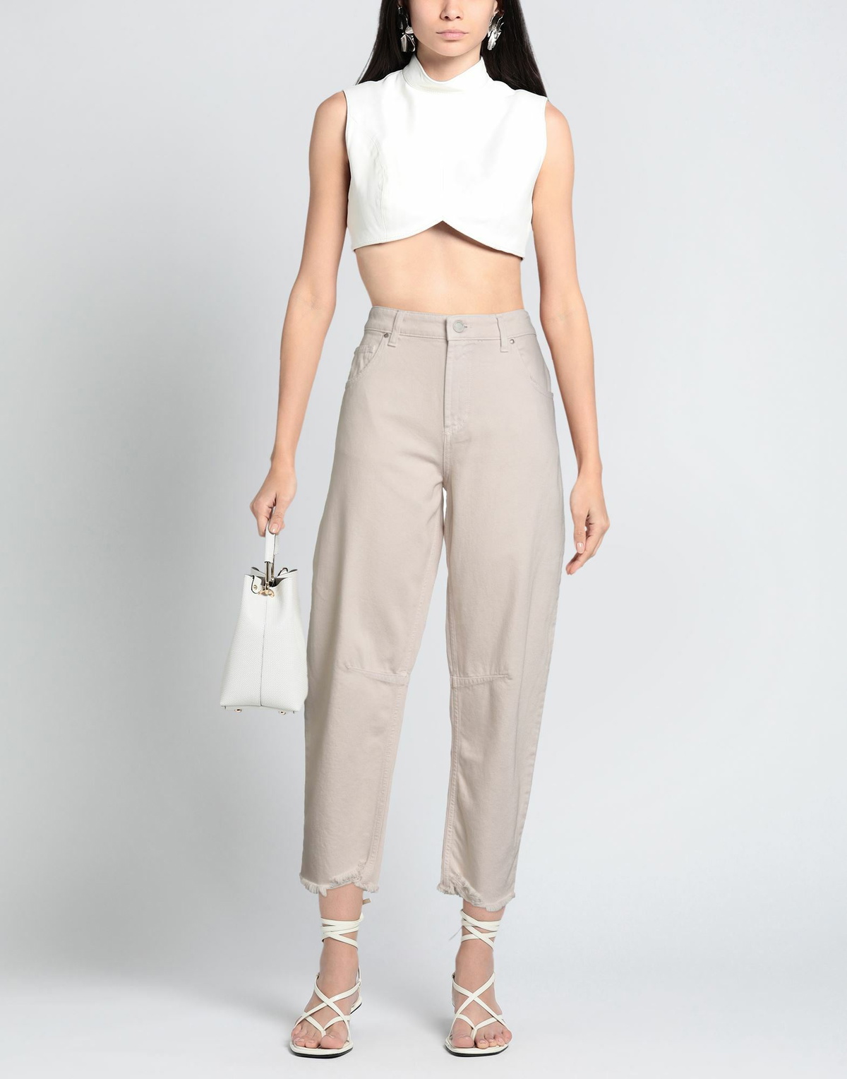 Alessia Santi Womens Pants Cream