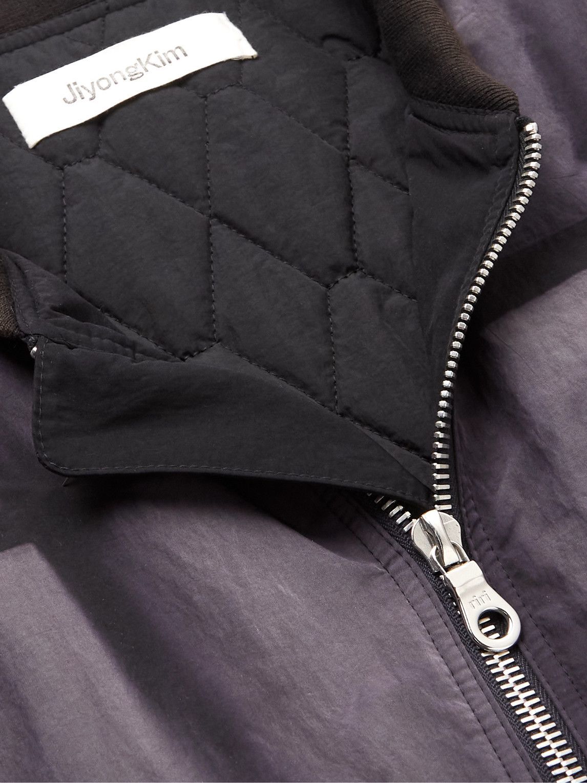 JiyongKim - Sun-Faded Shell Bomber Jacket - Black