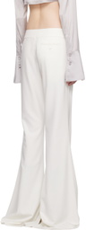 JUNEYEN White Flared Trousers