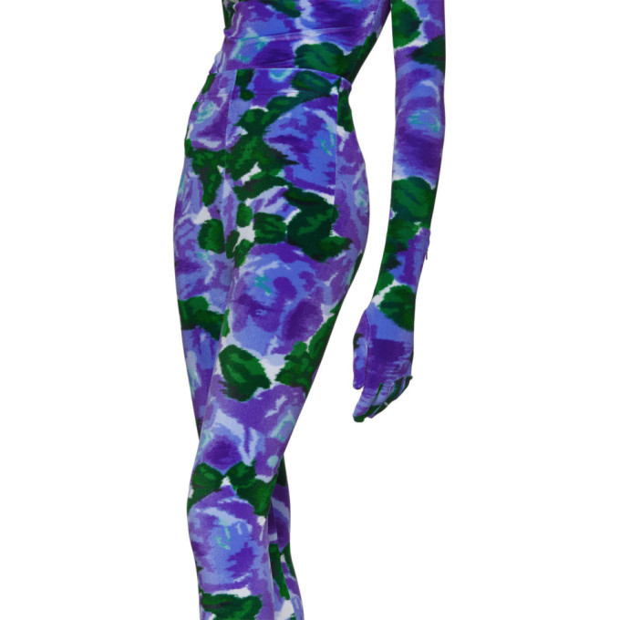 Richard Quinn Blue Floral Leggings