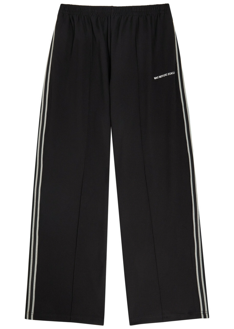 Mki Miyuki Zoku Logo-embroidered Straight-leg Jersey Track Pants Black