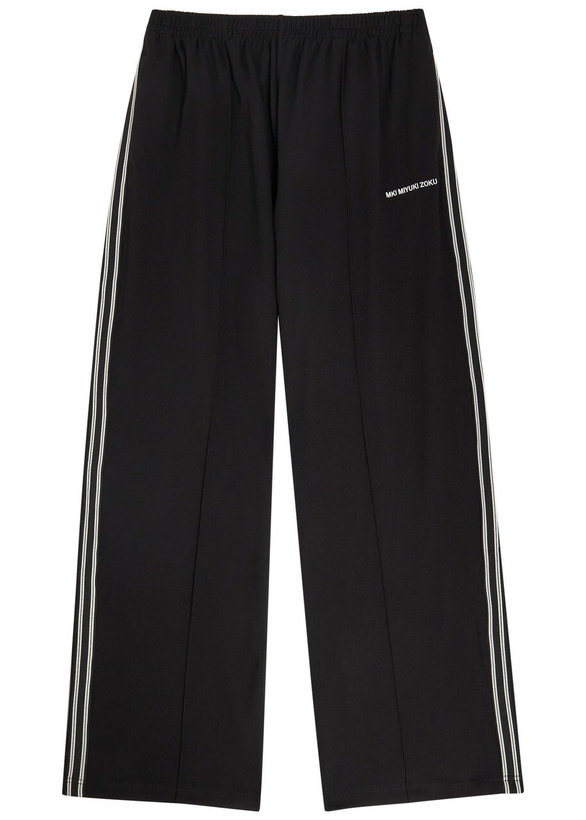 Photo: Mki Miyuki Zoku Logo-embroidered Straight-leg Jersey Track Pants Black