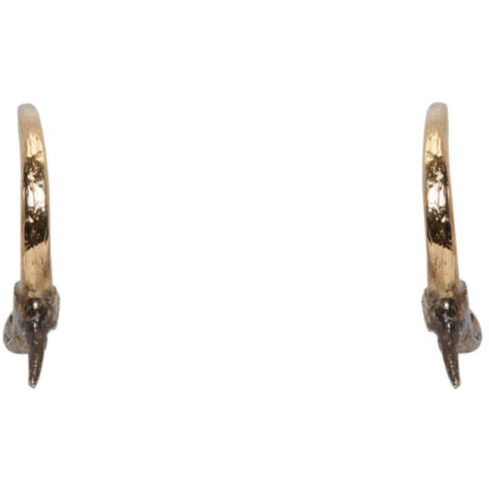 Photo: Pearls Before Swine Gold and Silver Small Thorn Hoop Earrings
