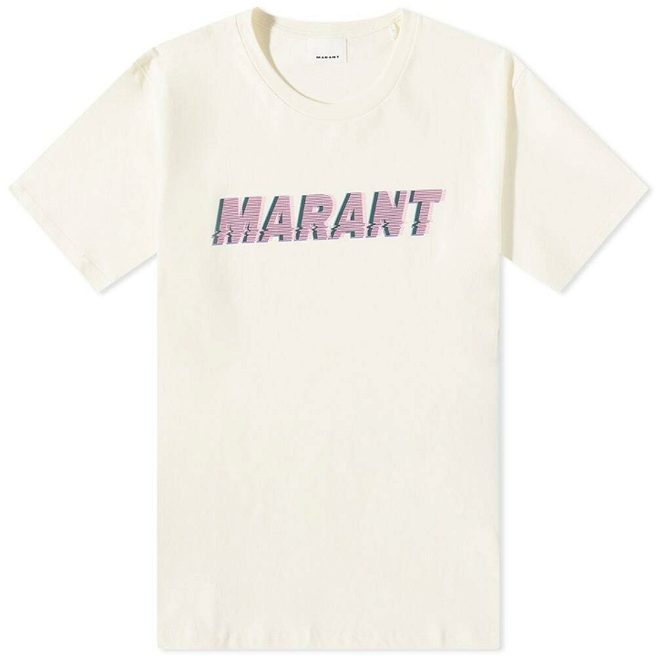 Photo: Isabel Marant Men's Honore Flash Logo T-Shirt in Vanilla