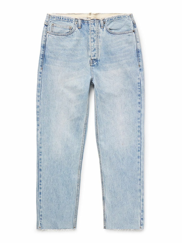 Photo: MANAAKI - Tapahi Cropped Slim-Fit Straight-Leg Jeans - Blue