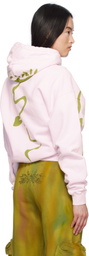 Collina Strada Pink Eva Draped Hoodie