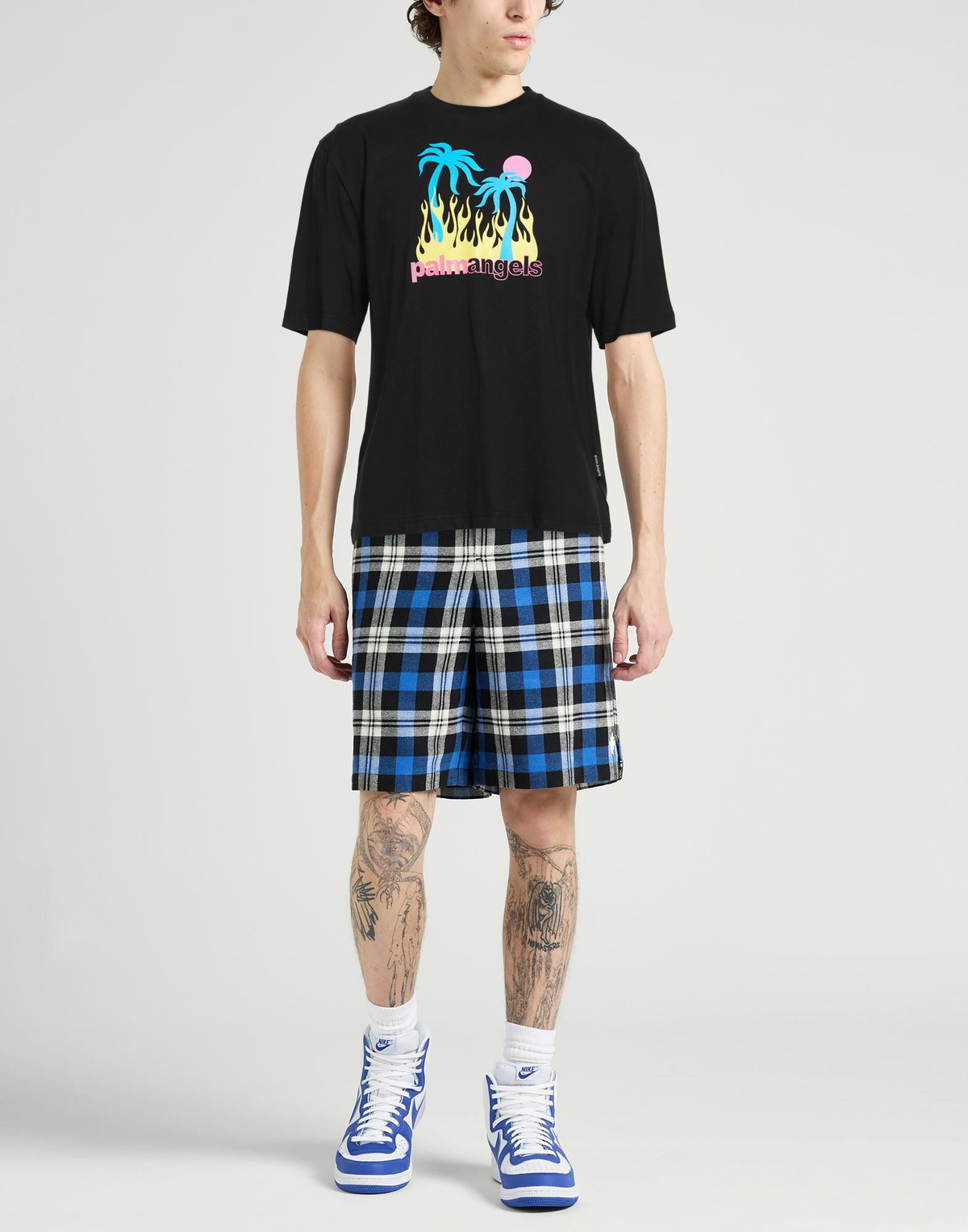 Palm Angels Mens T-shirt in Black